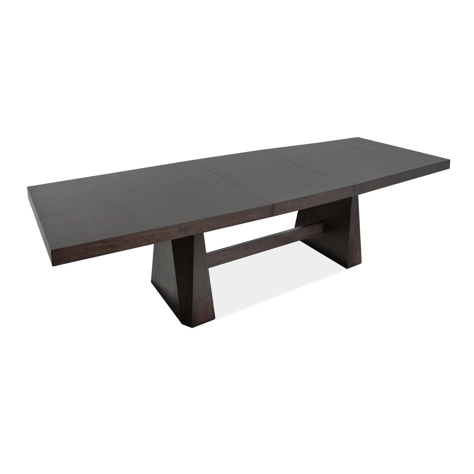 Magnussen Home Tauren Coffee Bean Extendable Double Pedestal Dining Table