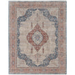 Feizy Marquette 39GRF Transitional Medallion in Gray/Red/Blue
