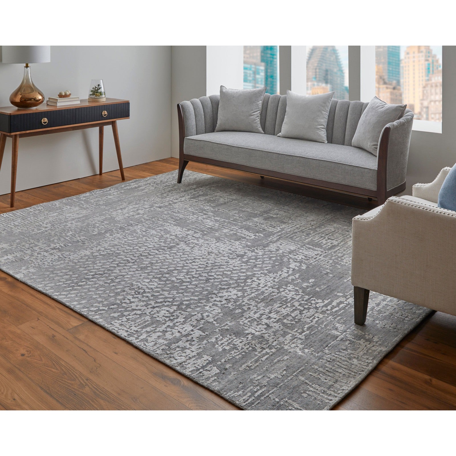 Feizy Eastfield 69A9F Modern Abstract in Gray