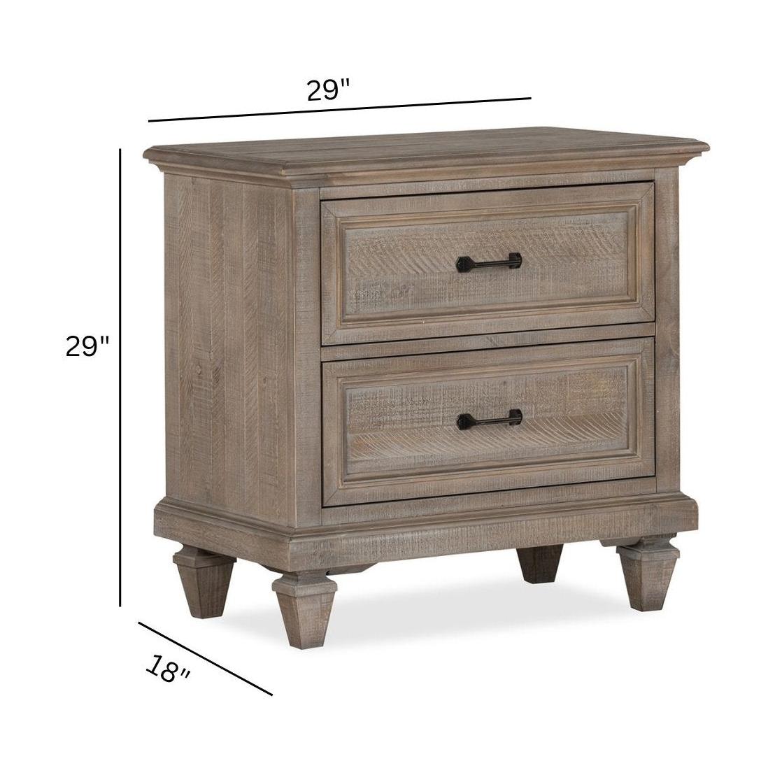Magnussen Home Lancaster Dovetail Grey Drawer Nightstand