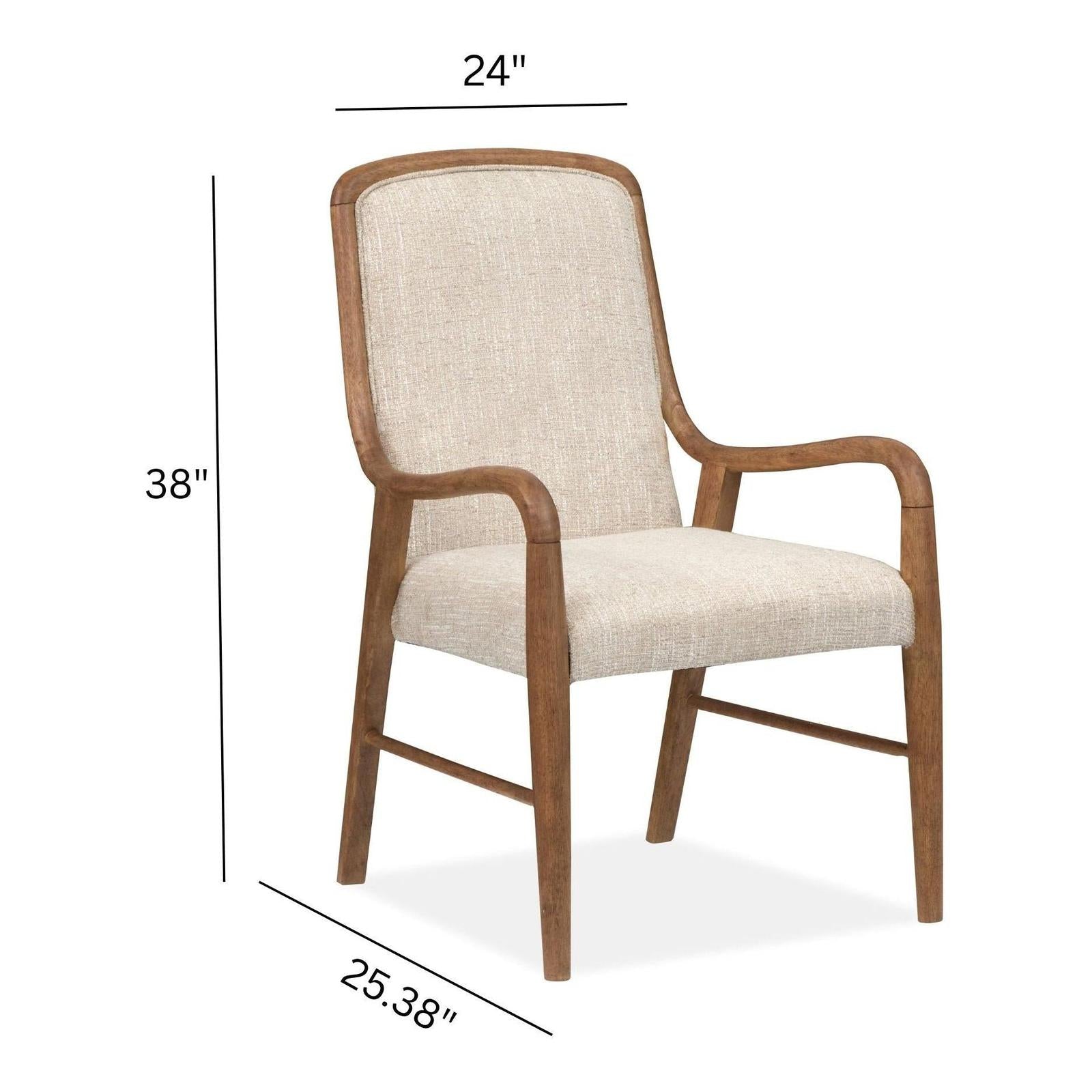 Magnussen Home Woodward Dark Clove Wood Slat Back Arm Chair Two Pack