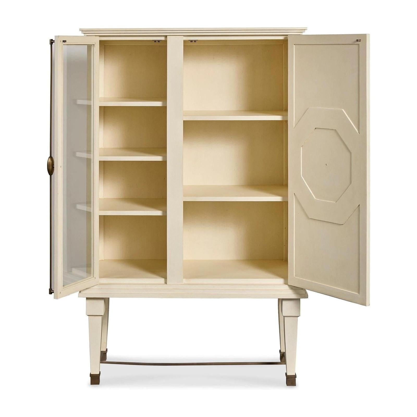 Maitland Smith Art Bar Cabinet White