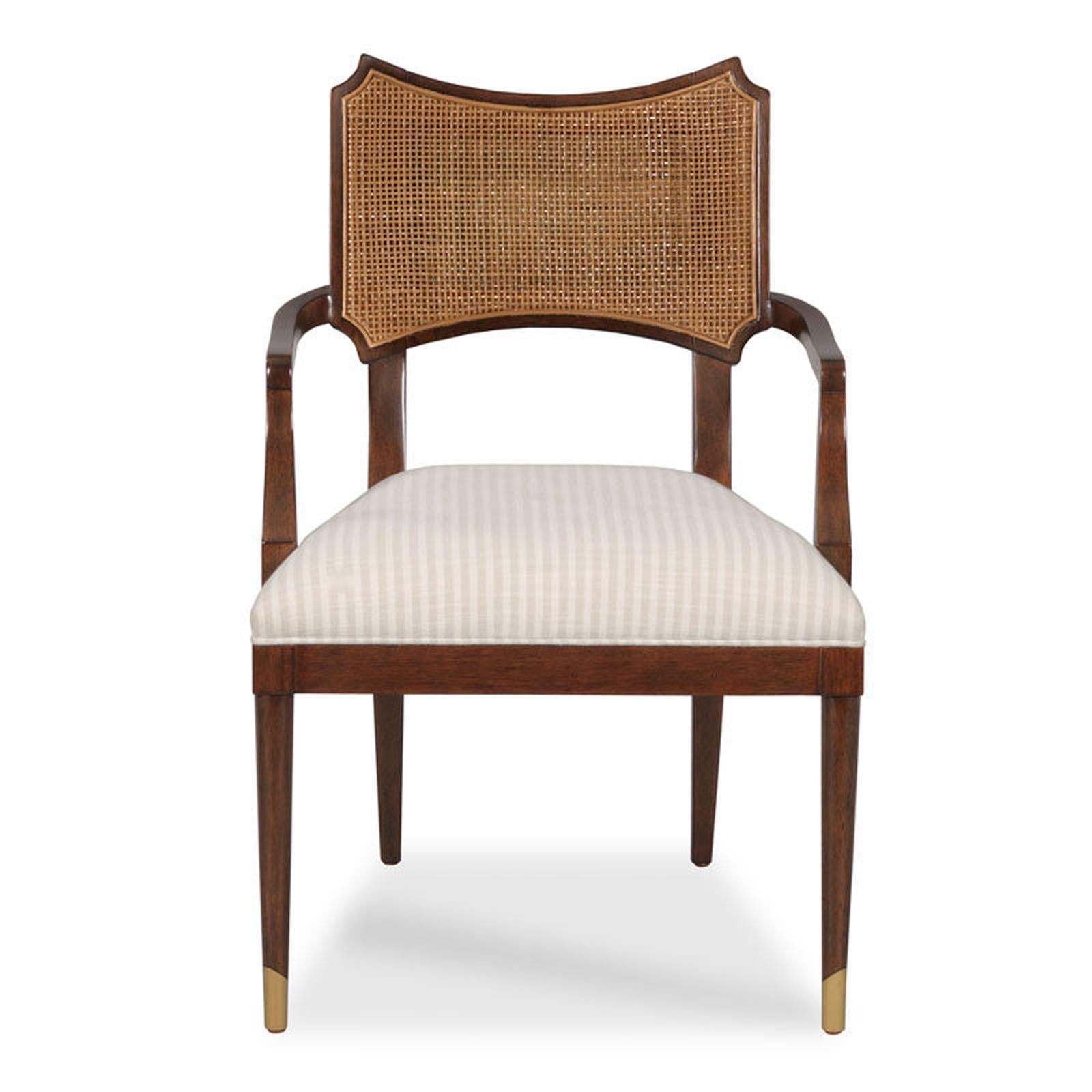 Woodbridge Furniture Powers Cane Arm Chair