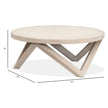 Magnussen Home Bostwick Coconut Cream Round Cocktail Table