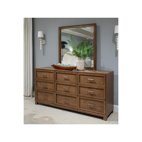 Magnussen Home Laurel Ridge Brown Drawer Dresser With Portrait Mirror