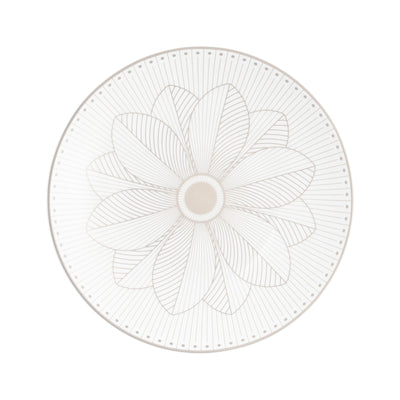 Christofle Malmaison Impériale Porcelain Bread Plate Platinium Finish