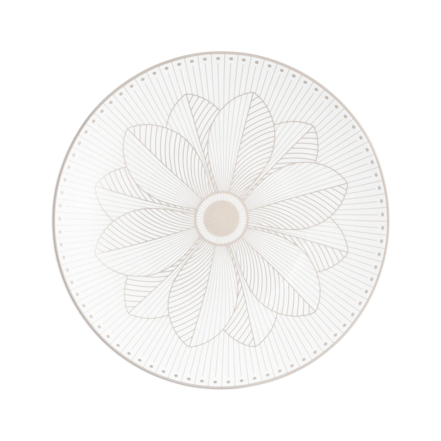 Christofle Malmaison Impériale Porcelain Bread Plate Platinium Finish
