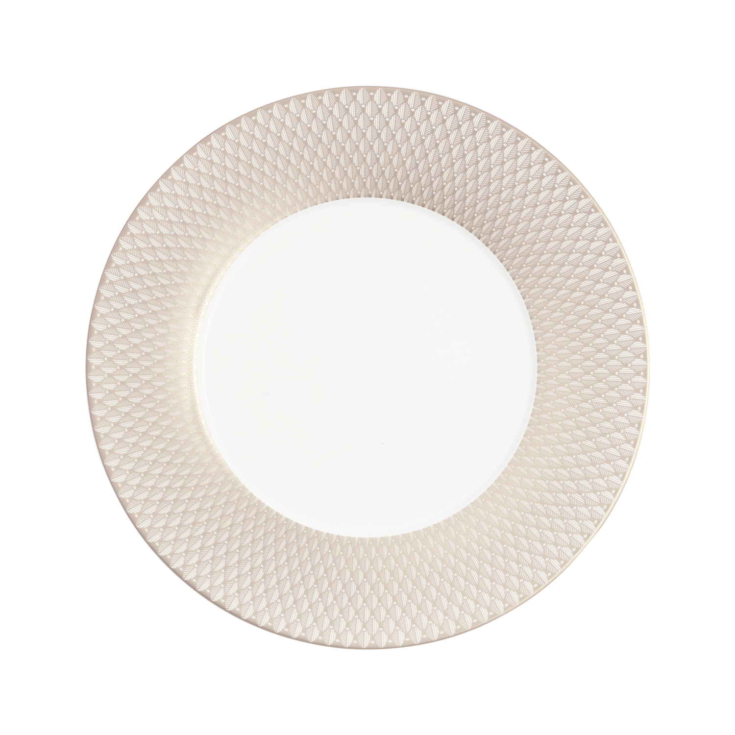 Christofle Malmaison Impériale Porcelain Underplate Platinium Finish