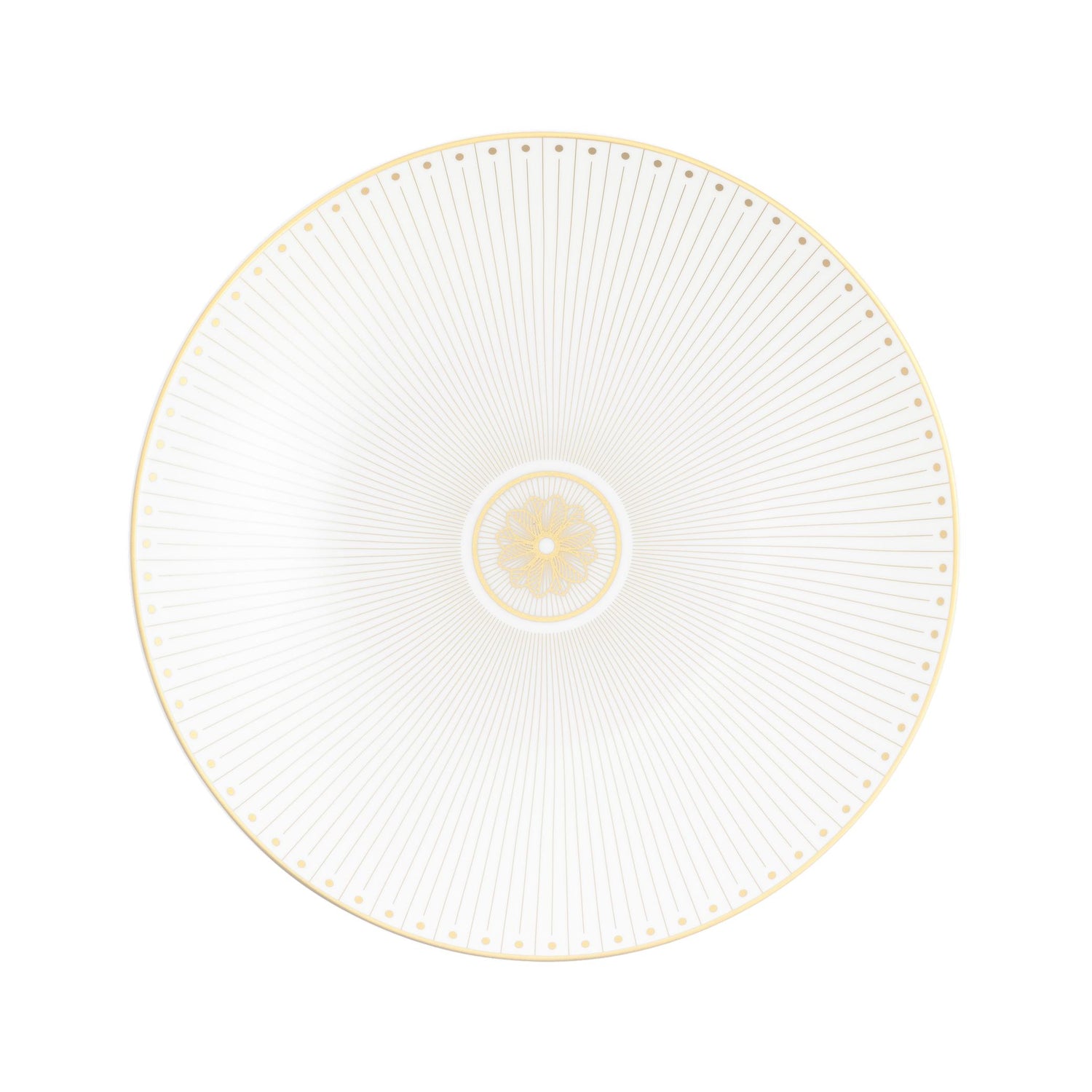 Christofle Malmaison Impériale Dessert Plate Porcelain Gold