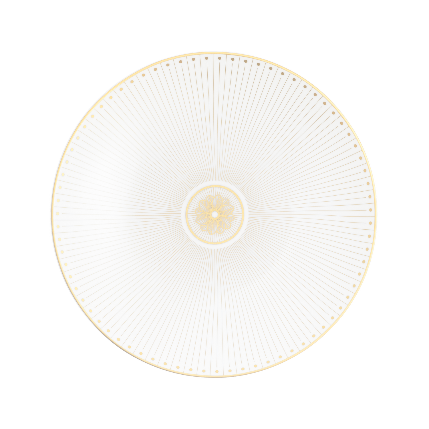 Christofle Malmaison Impériale Dessert Plate Porcelain Gold