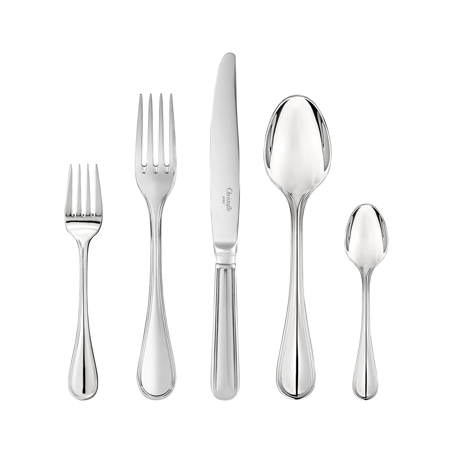 Christofle Albi Acier 5-Piece Flatware Set