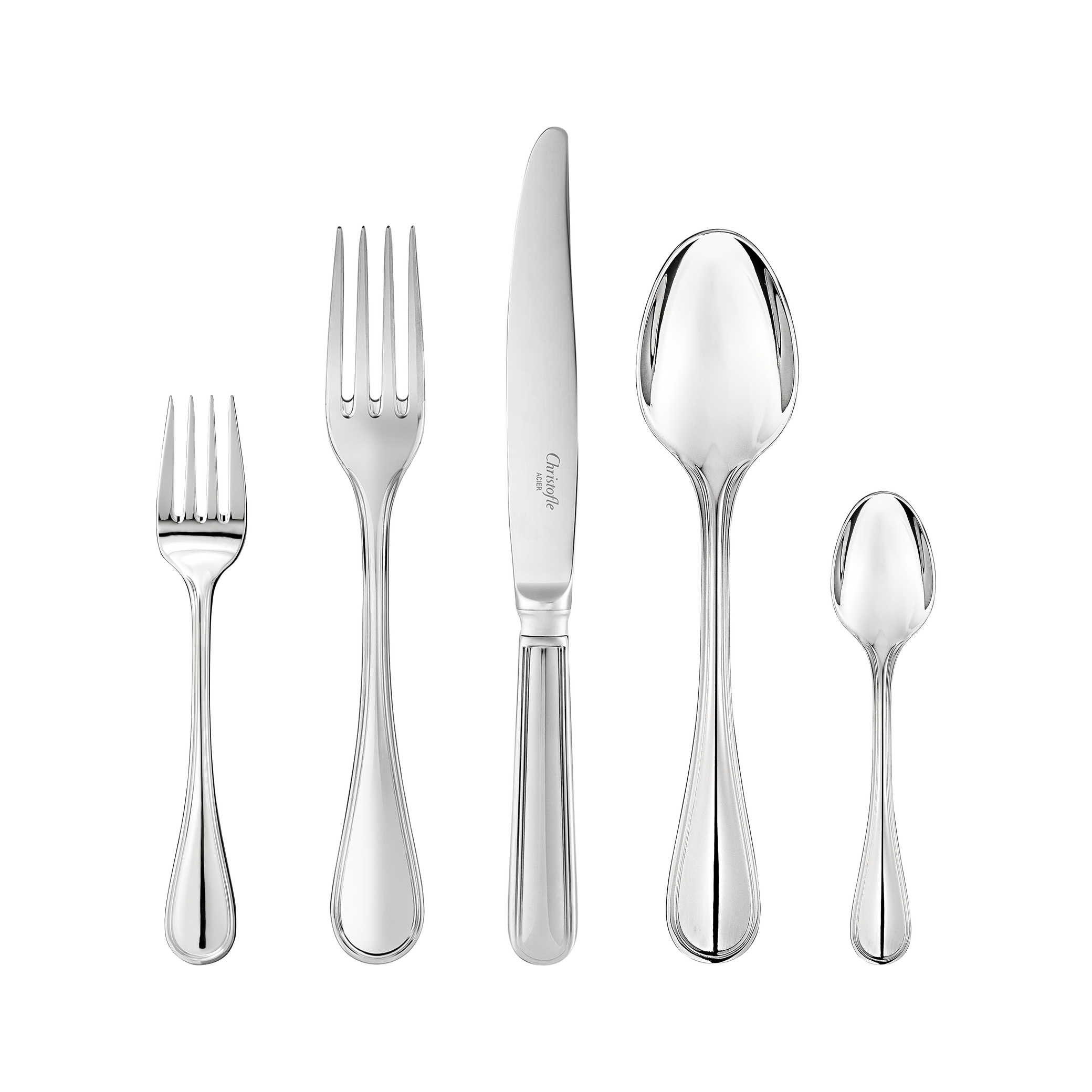 Christofle Albi Acier 5-Piece Flatware Set
