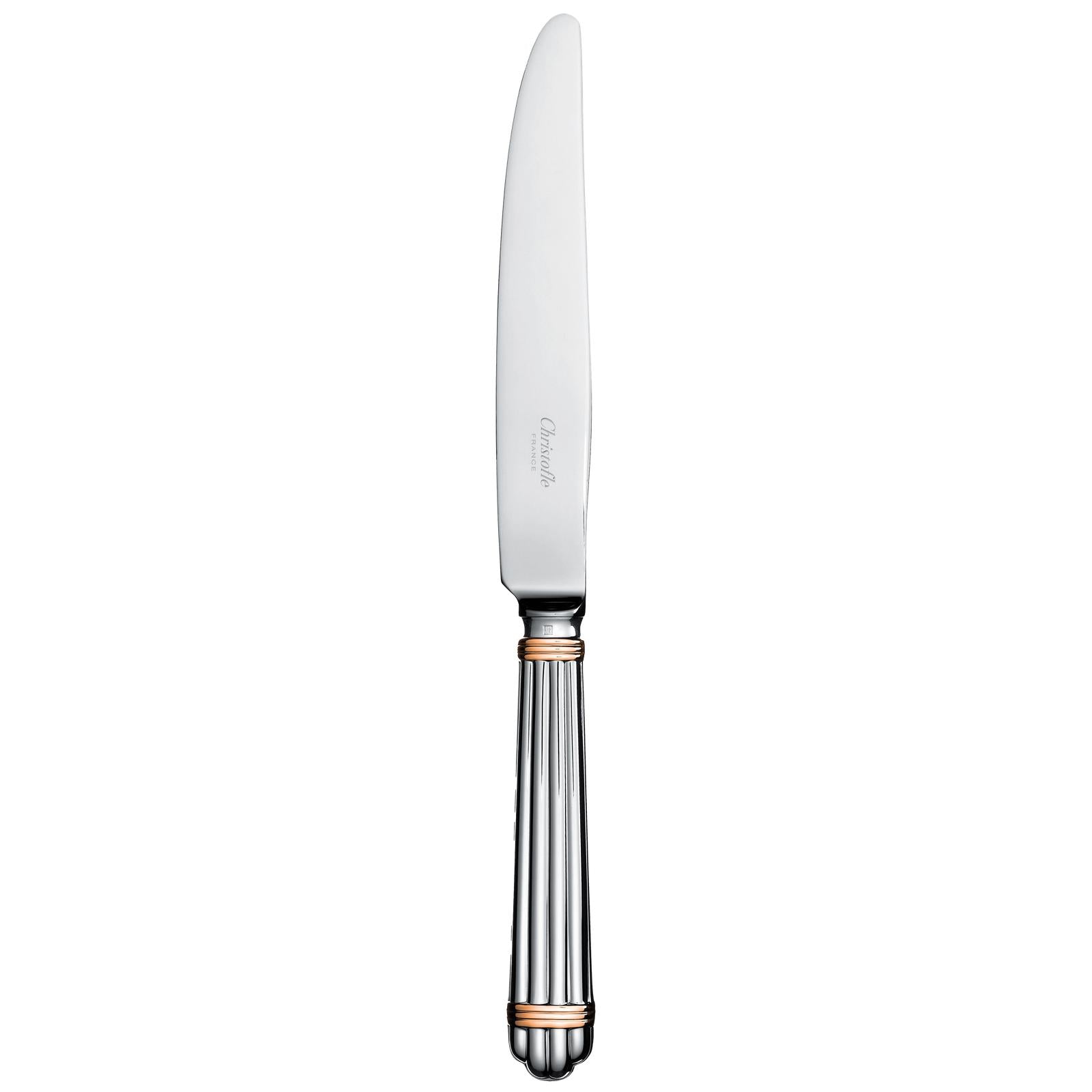Christofle Aria Silver Plated Gold Accents Dinner Knife