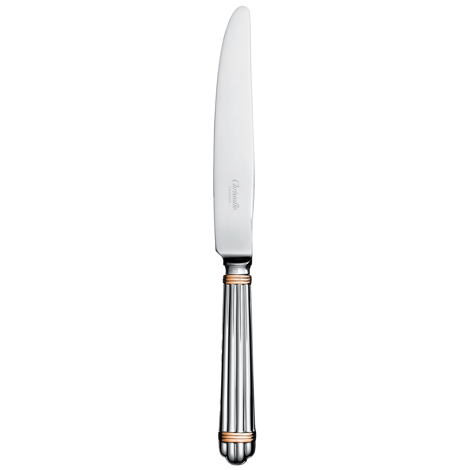 Christofle Aria Silver Plated Gold Accents Dinner Knife