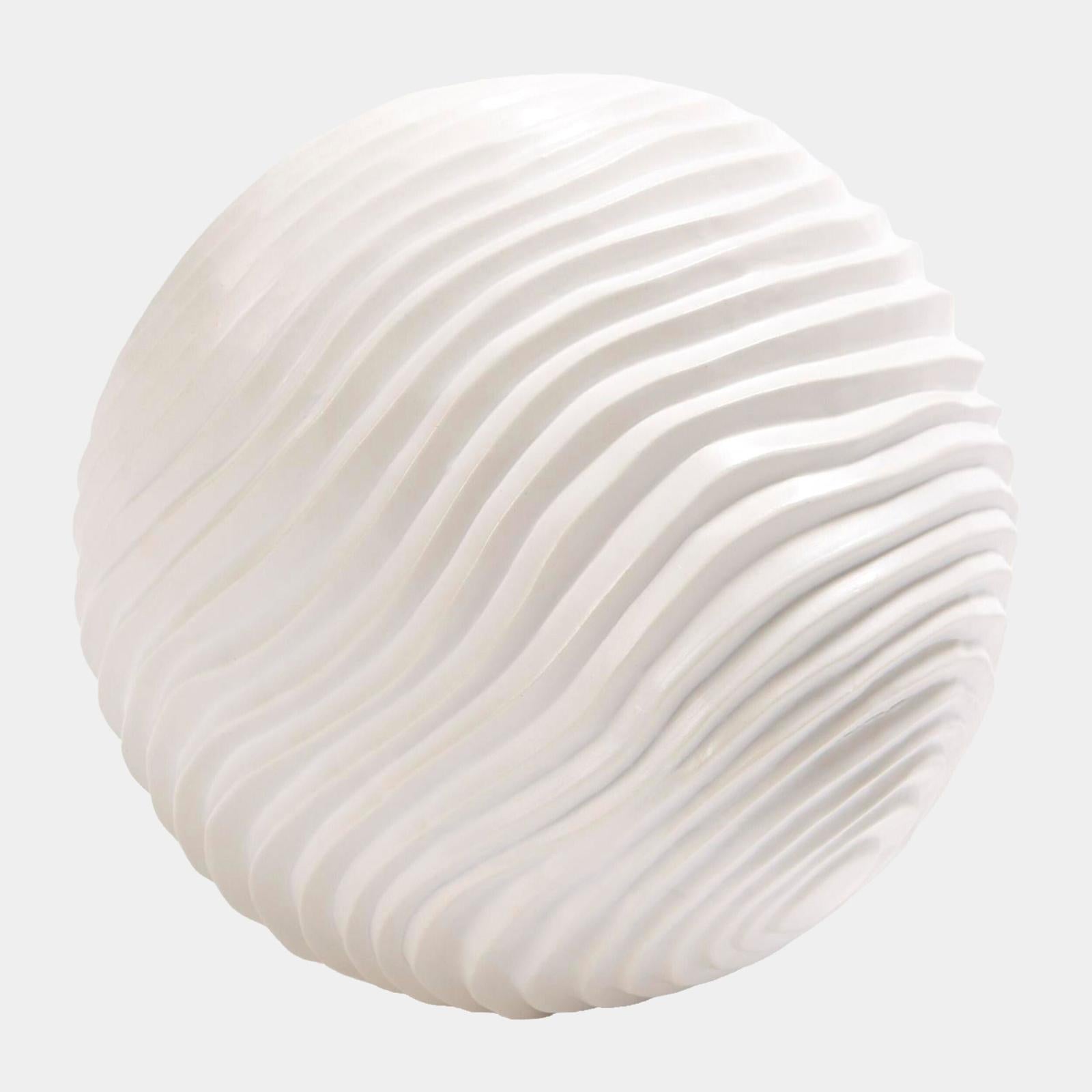 Global Views Matte White Varenne Sphere