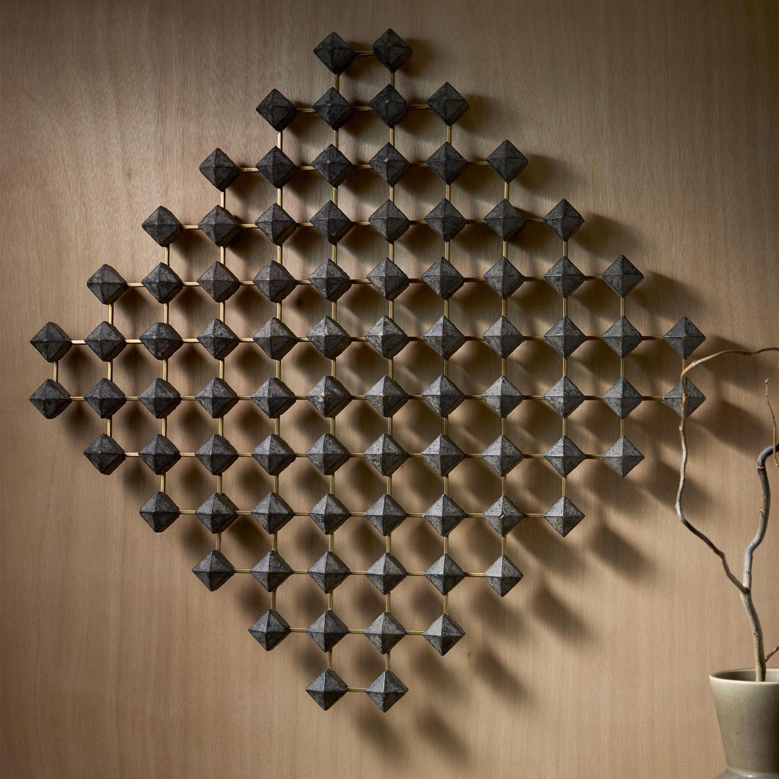 Global Views Wood Brass Ramus Wall Art