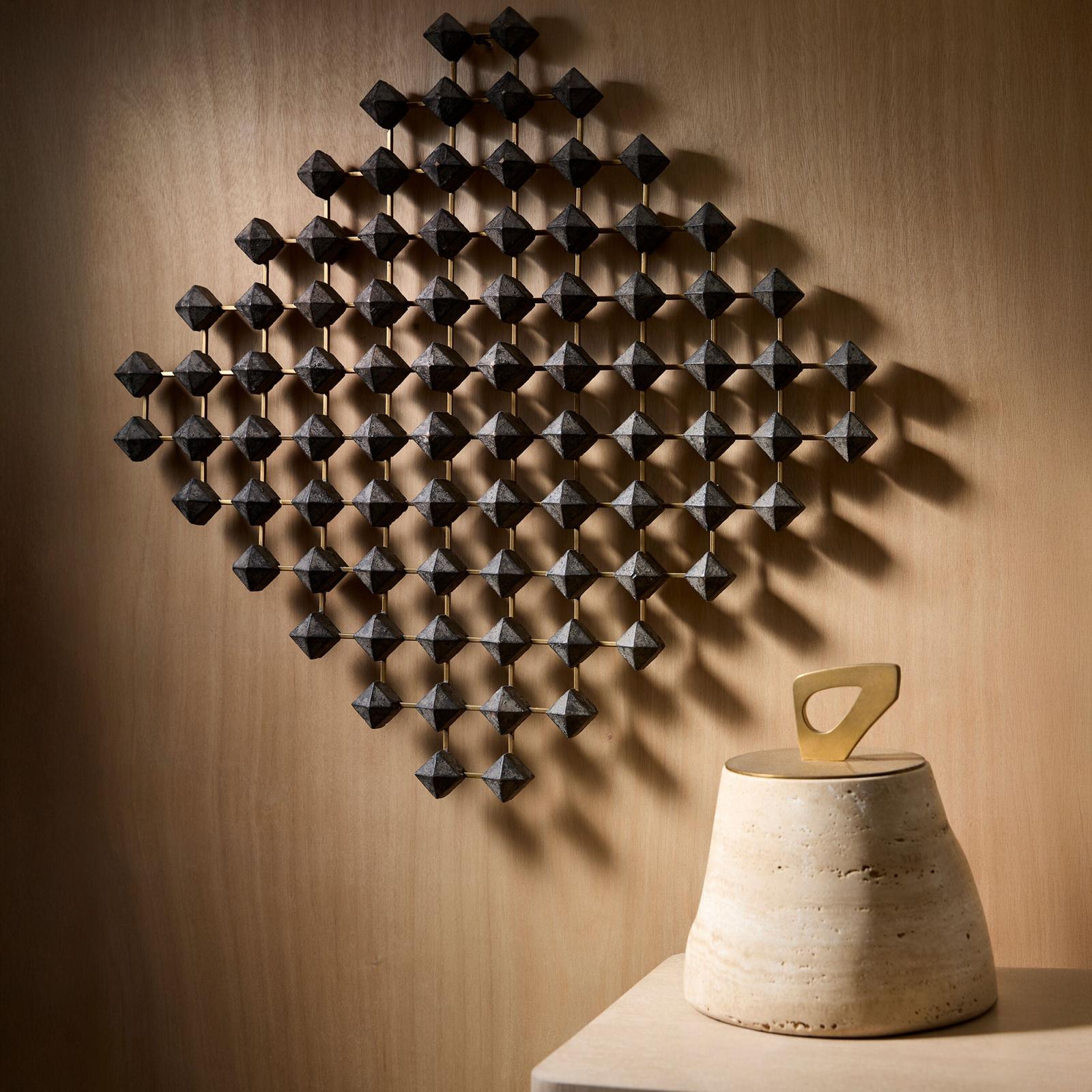 Global Views Wood Brass Ramus Wall Art