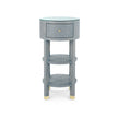 Villa & House Claudette Round Side Table with Glass Top