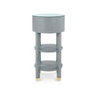 Villa & House Claudette Round Side Table with Glass Top