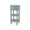 Villa & House Claudette Round Side Table with Glass Top