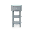 Villa & House Claudette Round Side Table with Glass Top