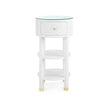 Villa & House Claudette Round Side Table with Glass Top