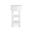 Villa & House Claudette Round Side Table with Glass Top