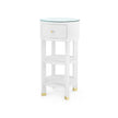 Villa & House Claudette Round Side Table with Glass Top