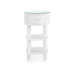 Villa & House Claudette Round Side Table with Glass Top