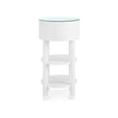 Villa & House Claudette Round Side Table with Glass Top
