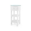 Villa & House Claudette Round Side Table with Glass Top