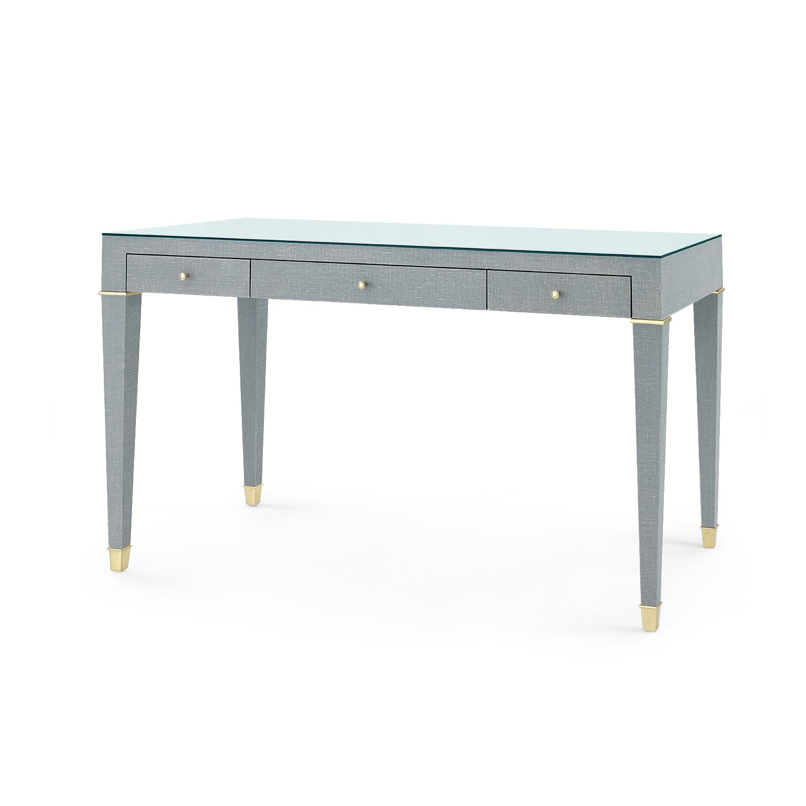 Villa & House Claudette Desk with Glass Top