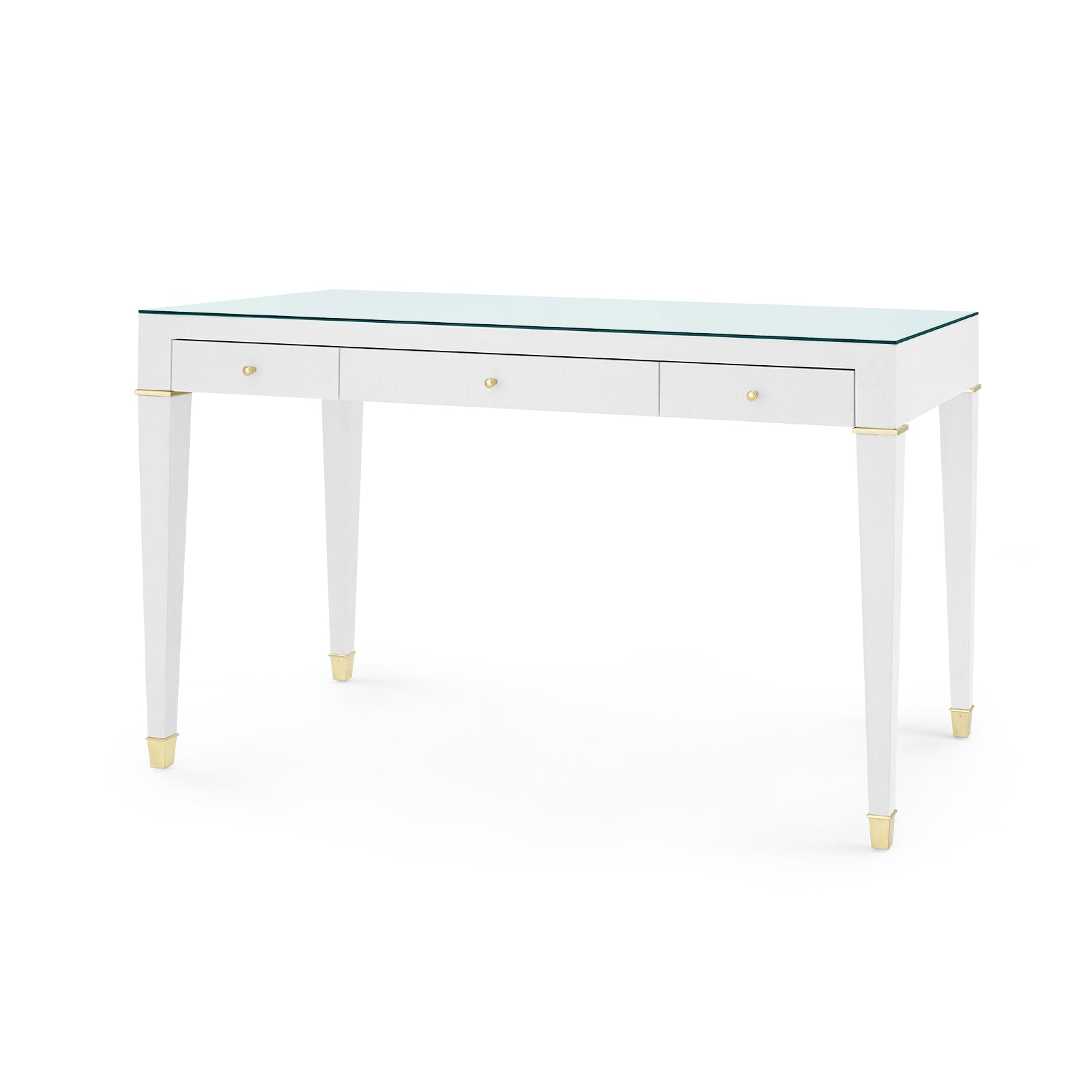 Villa & House Claudette Desk with Glass Top