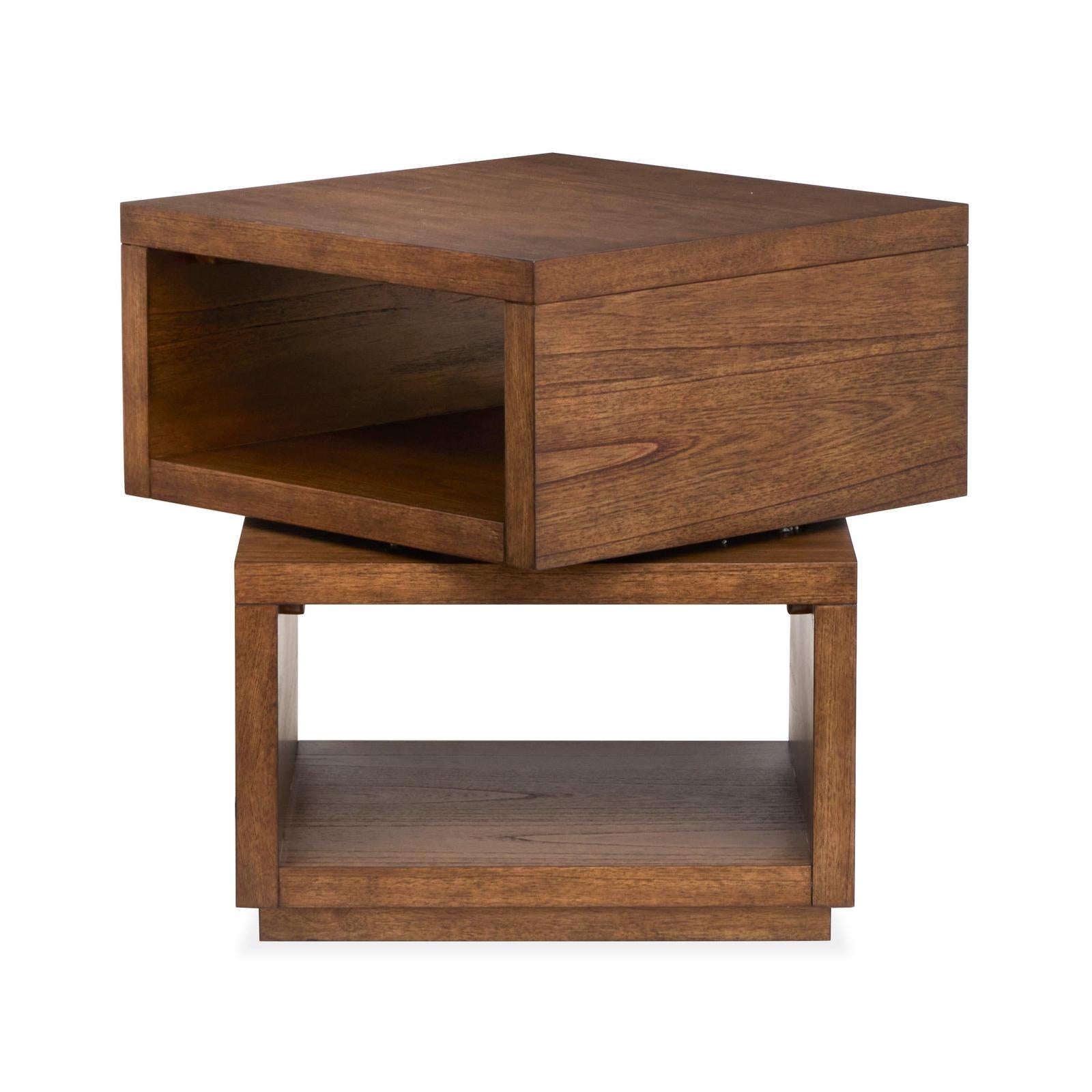 Magnussen Home Newton Cinnamon Square End Table