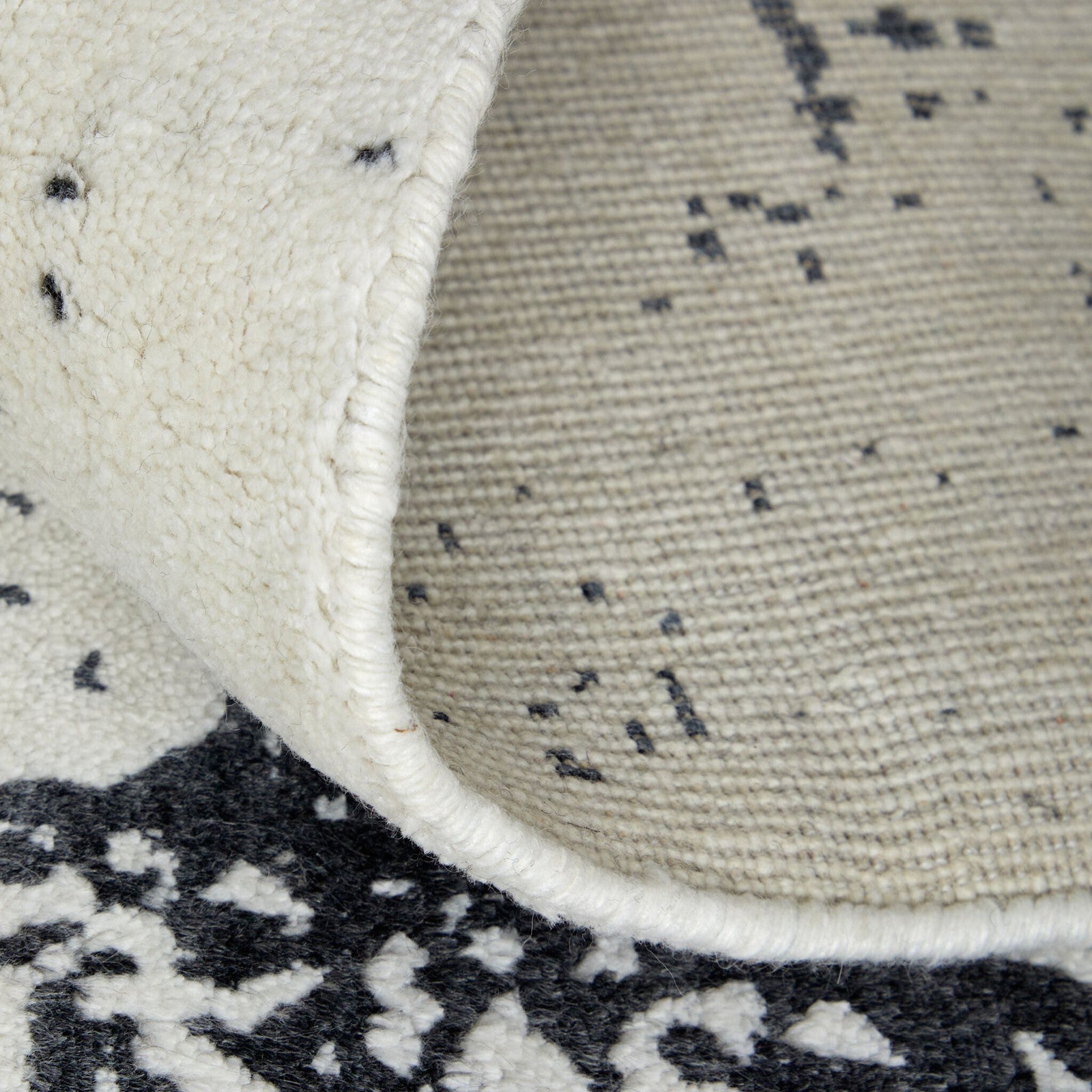 Feizy Coda 8928F Modern Abstract Rug in Black/White