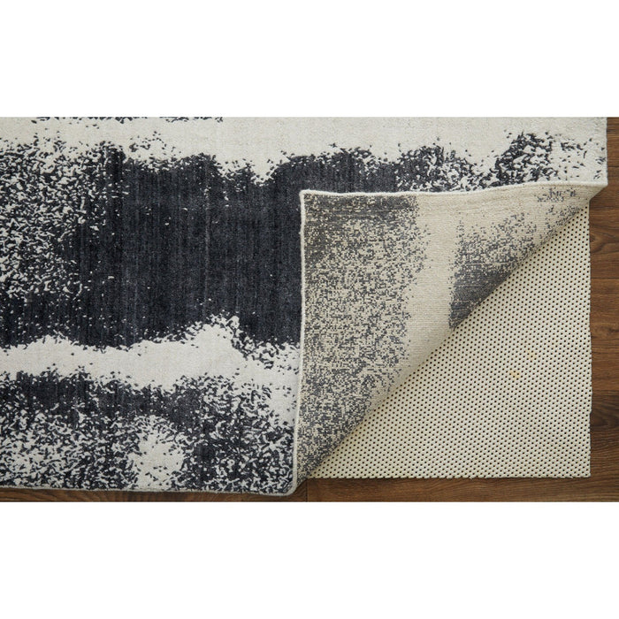Feizy Coda 8930F Modern Abstract Rug in Black/White