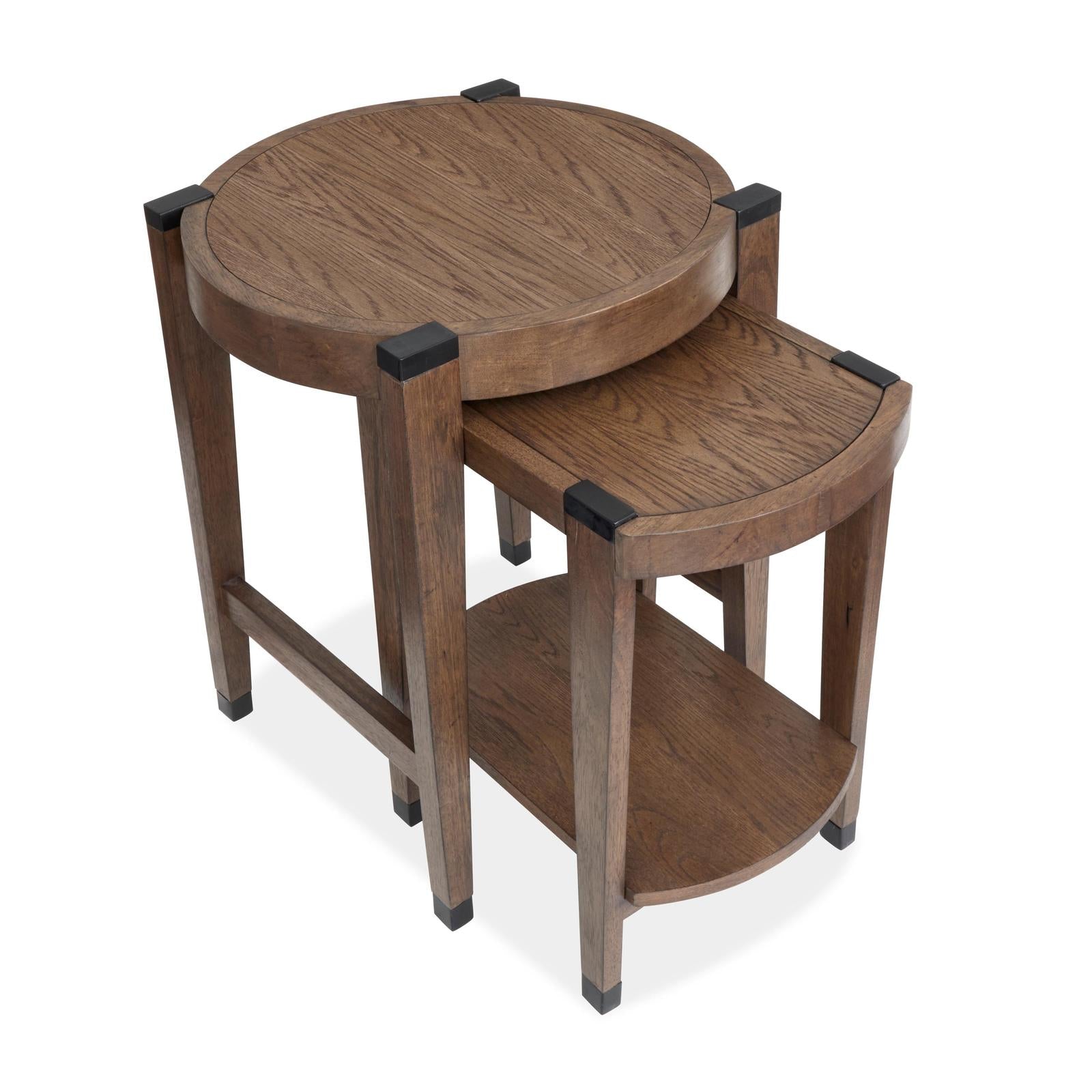 Magnussen Home Kaysen Wallaby And Matte Black End Table