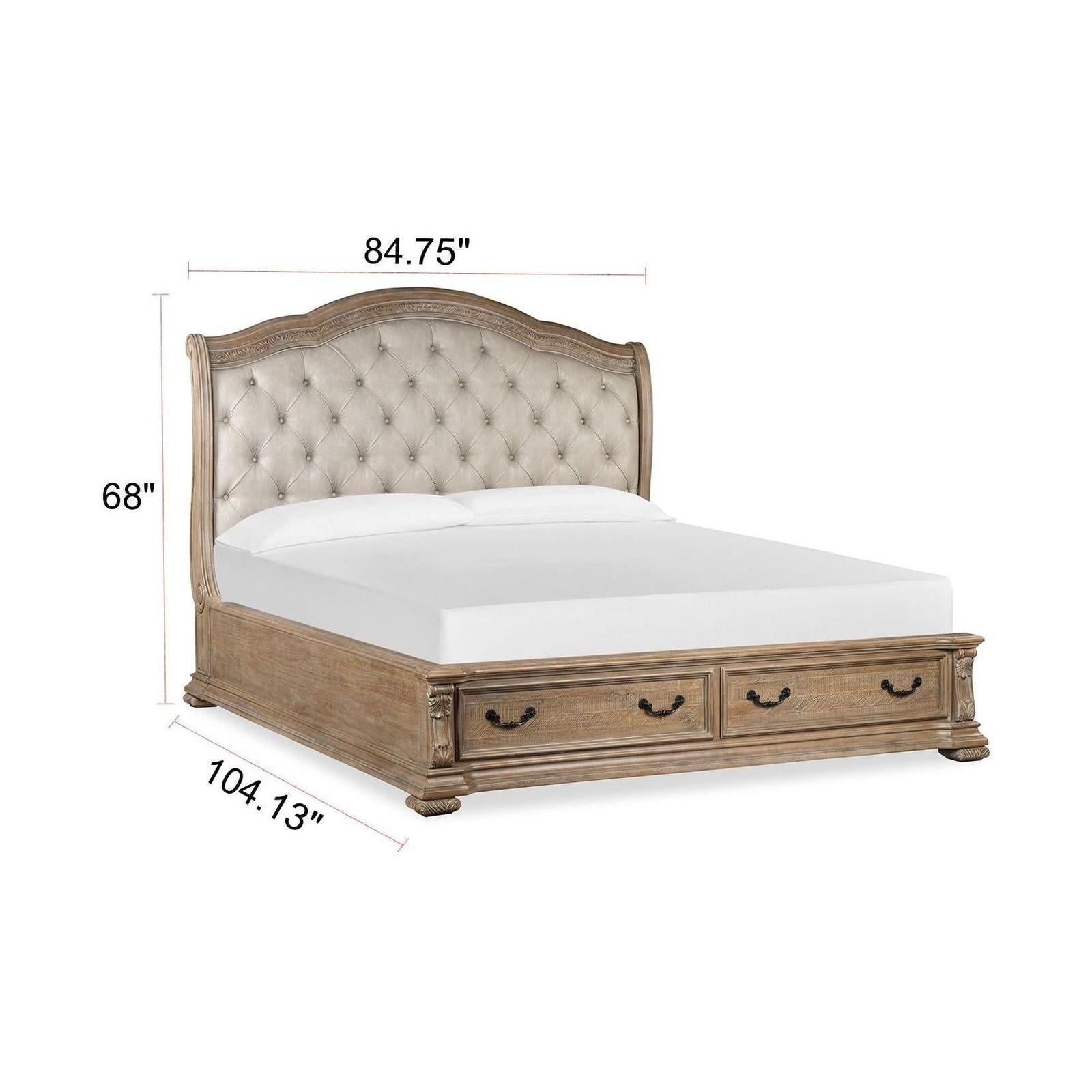 Magnussen Home Marisol Fawn Upholstered Sleigh Bed