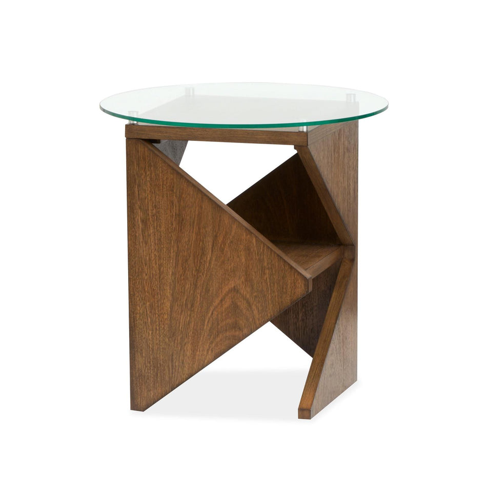 Magnussen Home Vector Russet Round Accent Table