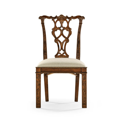 Jonathan Charles Chippendale Rococo Quatrefoil Side Chair