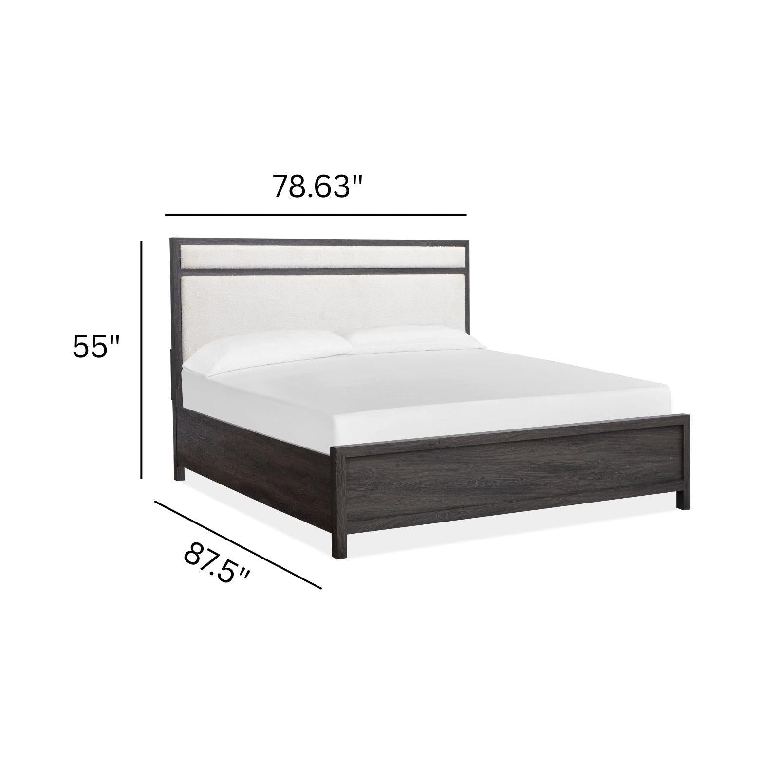 Magnussen Home Merrifield Raisin Black Upholstered Panel Bed