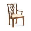 Jonathan Charles Chippendale Rococo Quatrefoil Arm Chair
