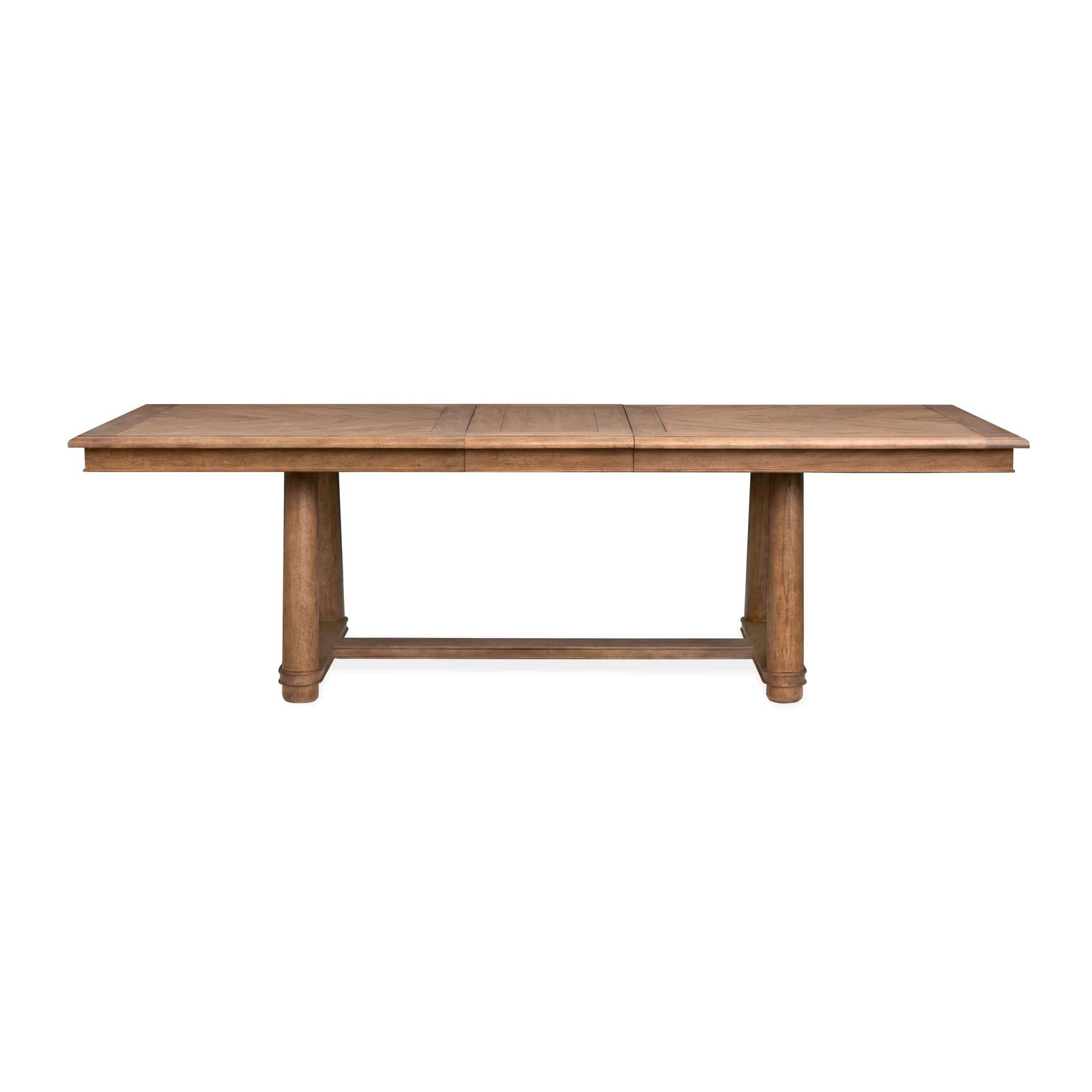 Magnussen Home Woodward Dark Clove Trestle Extendable Dining Table