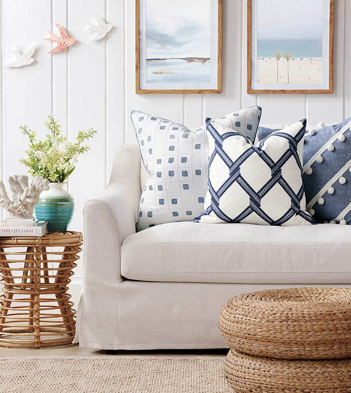 Eastern Accents Castaway Diagonal Trim Decorative Pillow
