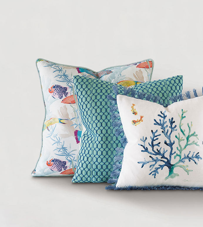 Eastern Accents Castaway Handpainted Decorative Pillow