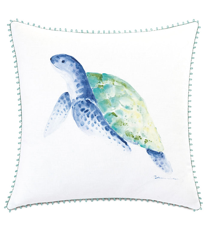 Eastern Accents Castaway Turtle Decorative Pillow