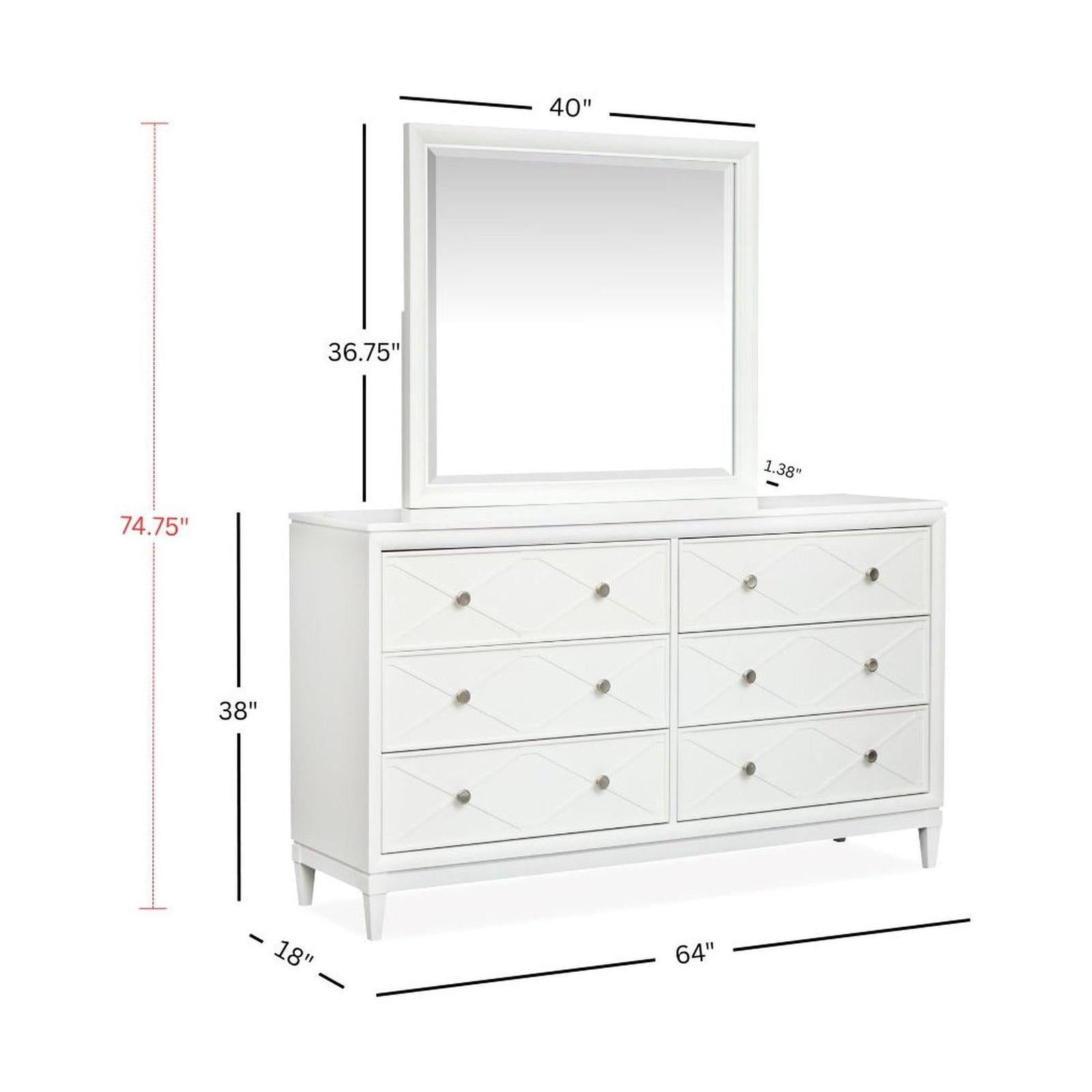 Magnussen Home Springhouse Whisper White Double Drawer Dresser