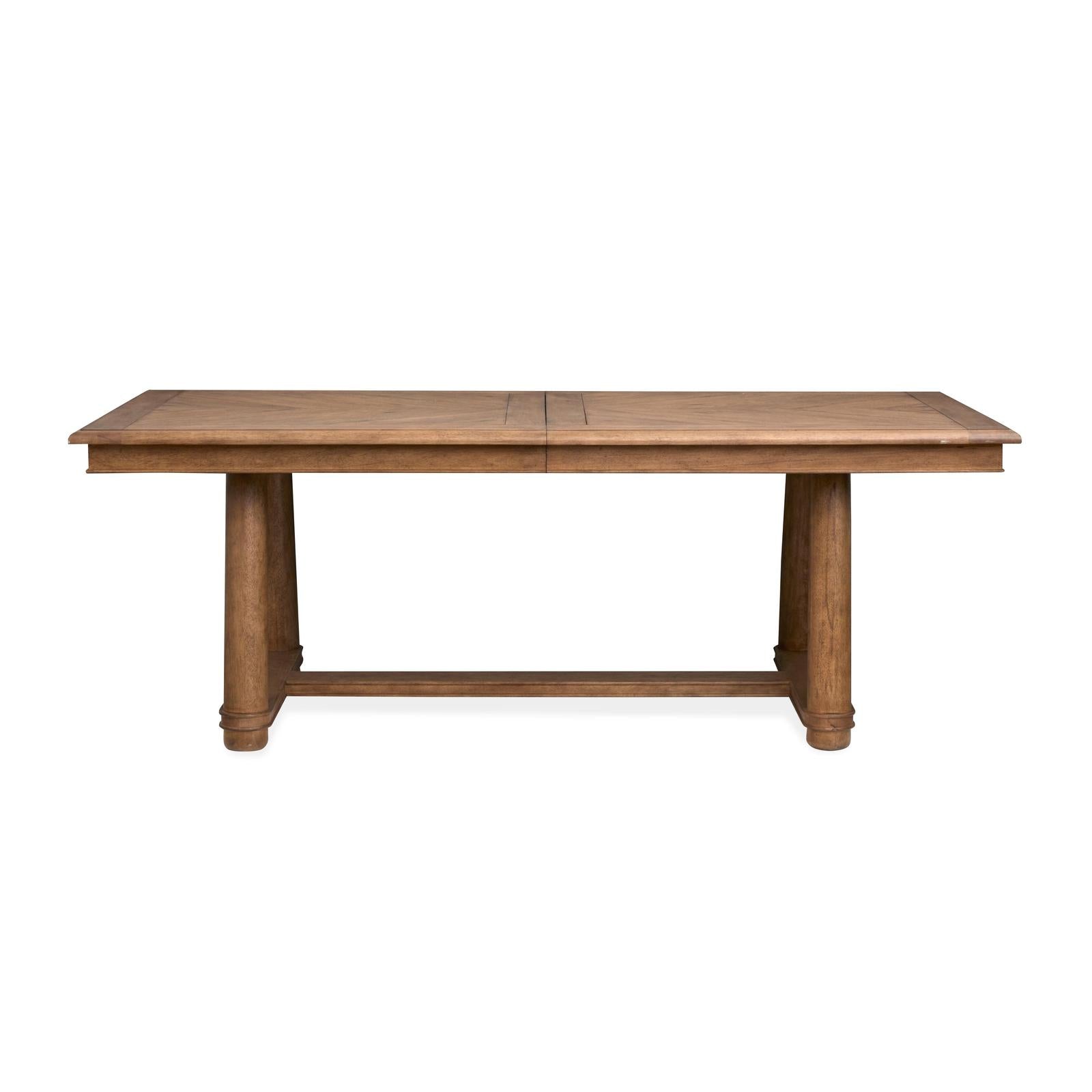 Magnussen Home Woodward Dark Clove Trestle Extendable Dining Table