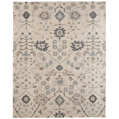 Feizy Springfield 8A48F Transitional Floral & Botanical Rug in Ivory/Tan/Gray