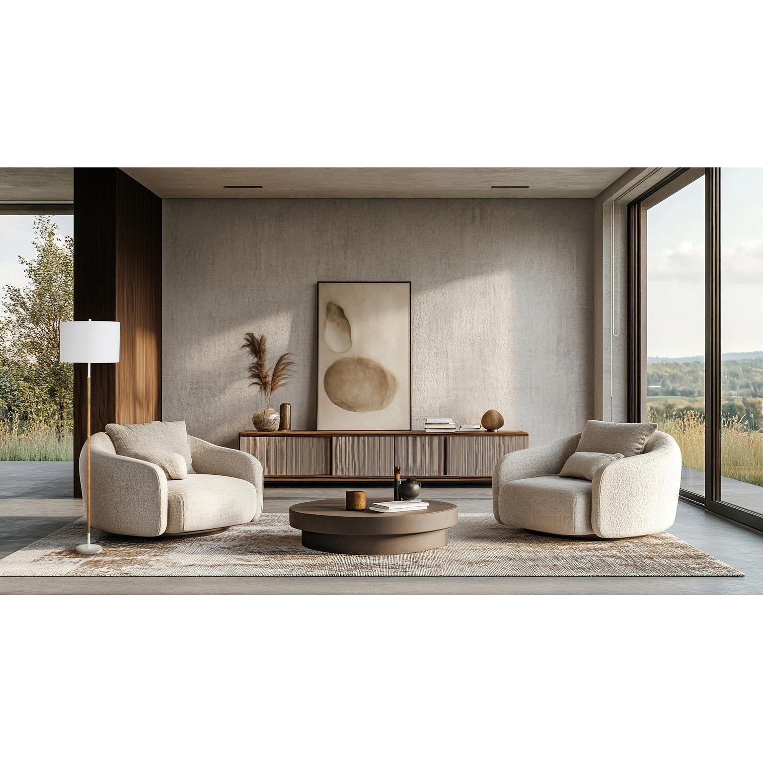 Chelsea House Amelia Matte White Rattan Floor Lamp